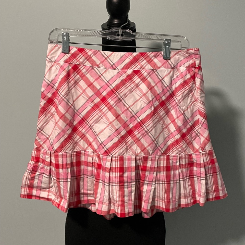 Lady Hagen pink tartan athletic skirt